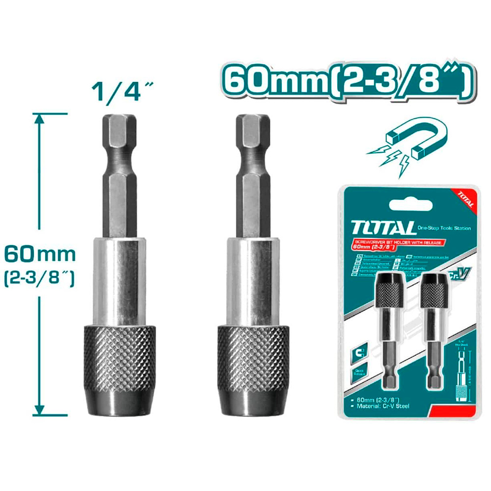 [TAC462601] TAC462601 Sujetador de Punteras Imantados 2 pcs TOTAL