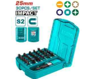 TACSD18306 Jgo x 30pcs Punteras de impacto 25mm INDUSTRIALTOTAL