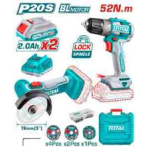 TCKLI20278 Combo Atornillador y Amoladora 3" 20V TOTAL