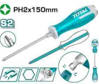 THGSPH21506 Desarmador de golpe ESTRELLA PH2.5x150mm TOTAL