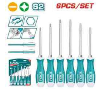 THGSS2606 Jgo desarmador DE GOLPE 6PCS INDUSTRIAL TOTAL