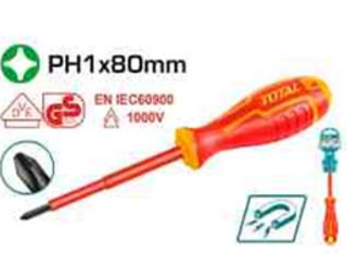 THTISPH180 Desarmador Estrella PH1 x80mm DIelectrico TOTAL