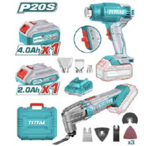 TOSLI230705 Mega Combo Pistola de Calor 20V + Oscilador 20V TOTAL