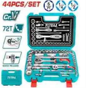 THT421441 Jgo Dados 1/2" + 1/4" 44 pcs TOTAL