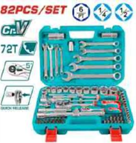THT421802 Jgo x 82pcs Dados 1/2" + 1/4"TOTAL
