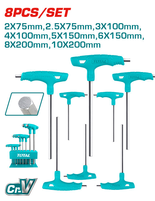 [THHW80816] THHW80816 Jgo x 8pcs LLave T hexagonal TOTAL