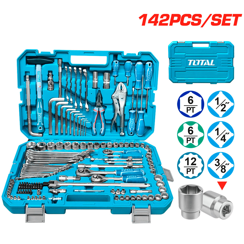[THKTHP21426] THKTHP21426 Set x 142pcs Herramientas Manuales, maleta TOTAL