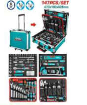 THKTHP21476 Set x 147pcs Herramientas Manuales en maleta de Aluminio TOTAL