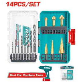 TACSDL61401 Jgo x14pcs Brocas escalonadas y brocas TOTAL