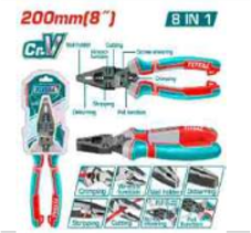 THTMF186 Alicate Universal Multifunción 8" 8 en 1 TOTAL