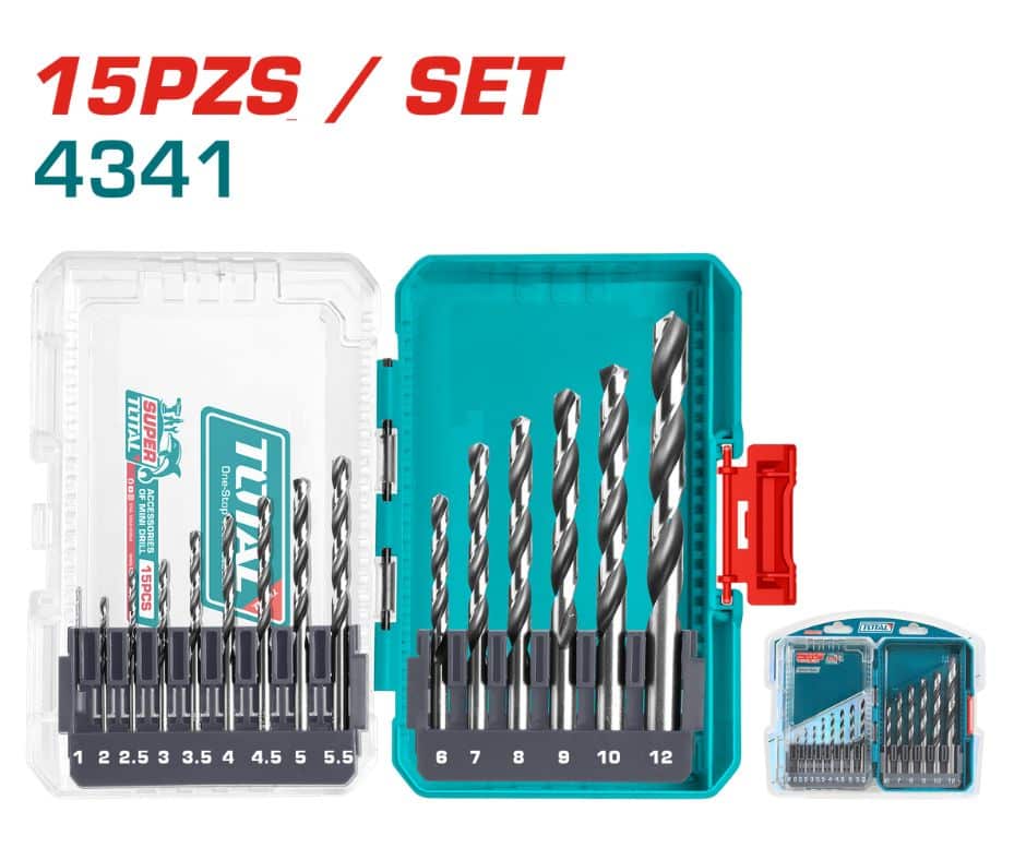 [TACSDL51506] TACSDL51506 Jgo x15pcs Brocas para metal TOTAL