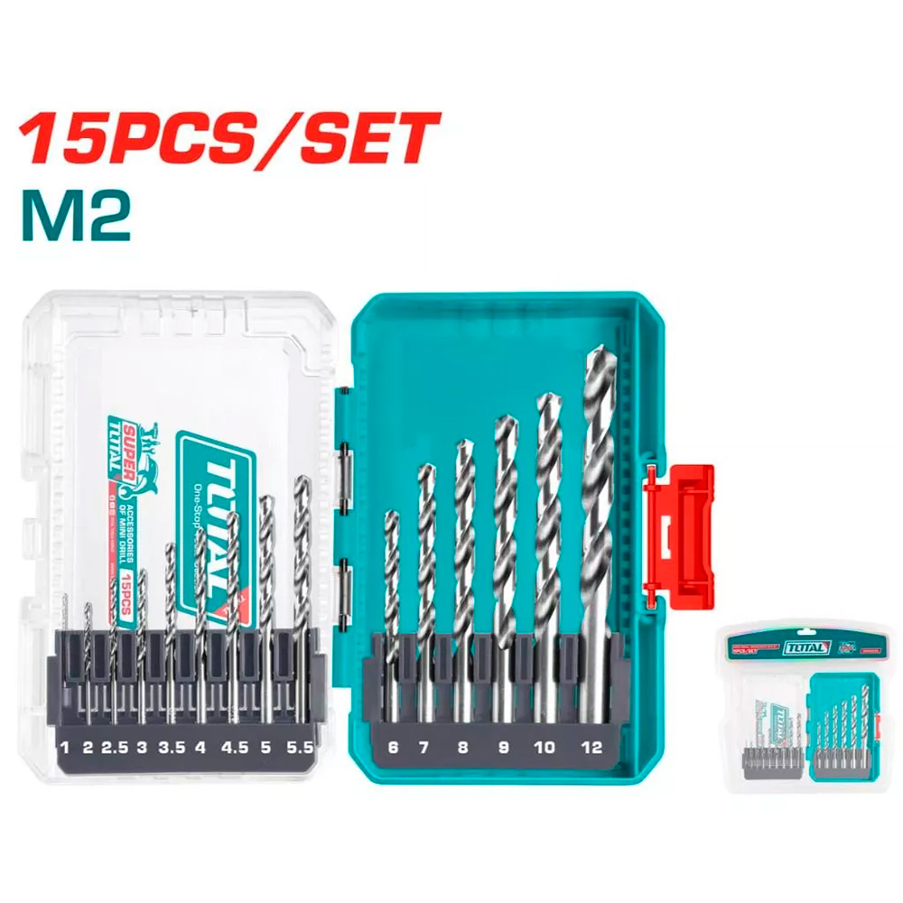 [TACSDL51508] TACSDL51508 Jgo x15pcs Brocas para metal M2 PESADAS TOTAL