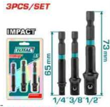 TAC273651 Jgo x 3pcs Adaptador socketTOTAL
