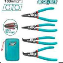 THTJ214042 Jgo. Alicate Sacaseguro 7" en maletaTOTAL