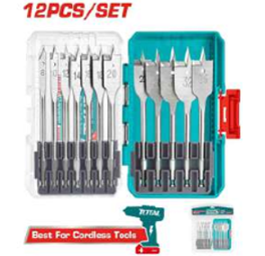 TACSDL1206 Jgo x12pcs Broca paleta para madera TOTAL