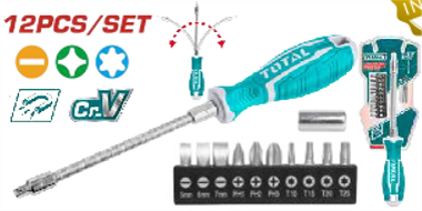 THT250FL1206 Desarmador Flexible 12 pcsTOTAL