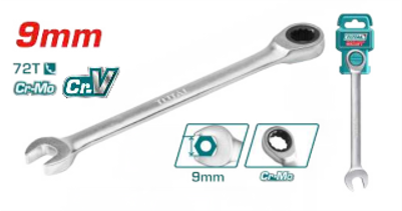 TCSPAR091 Llave con rachet 9mm TOTAL