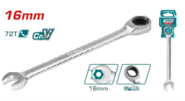 TCSPAR161 Llave con rachet 16mm TOTAL
