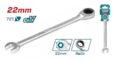 TCSPAR221 Llave con rachet 22mm TOTAL
