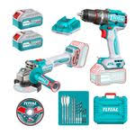 TOSLI241298 Combo Taladro 96N.m. y Amoladora BRUSLESS 20V INDUSTRIAL TOTAL