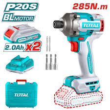 TIRLI2028 Atornillador de impacto 20v BRUSHLESS, 285Nm, con 2 bat, 2 amp total