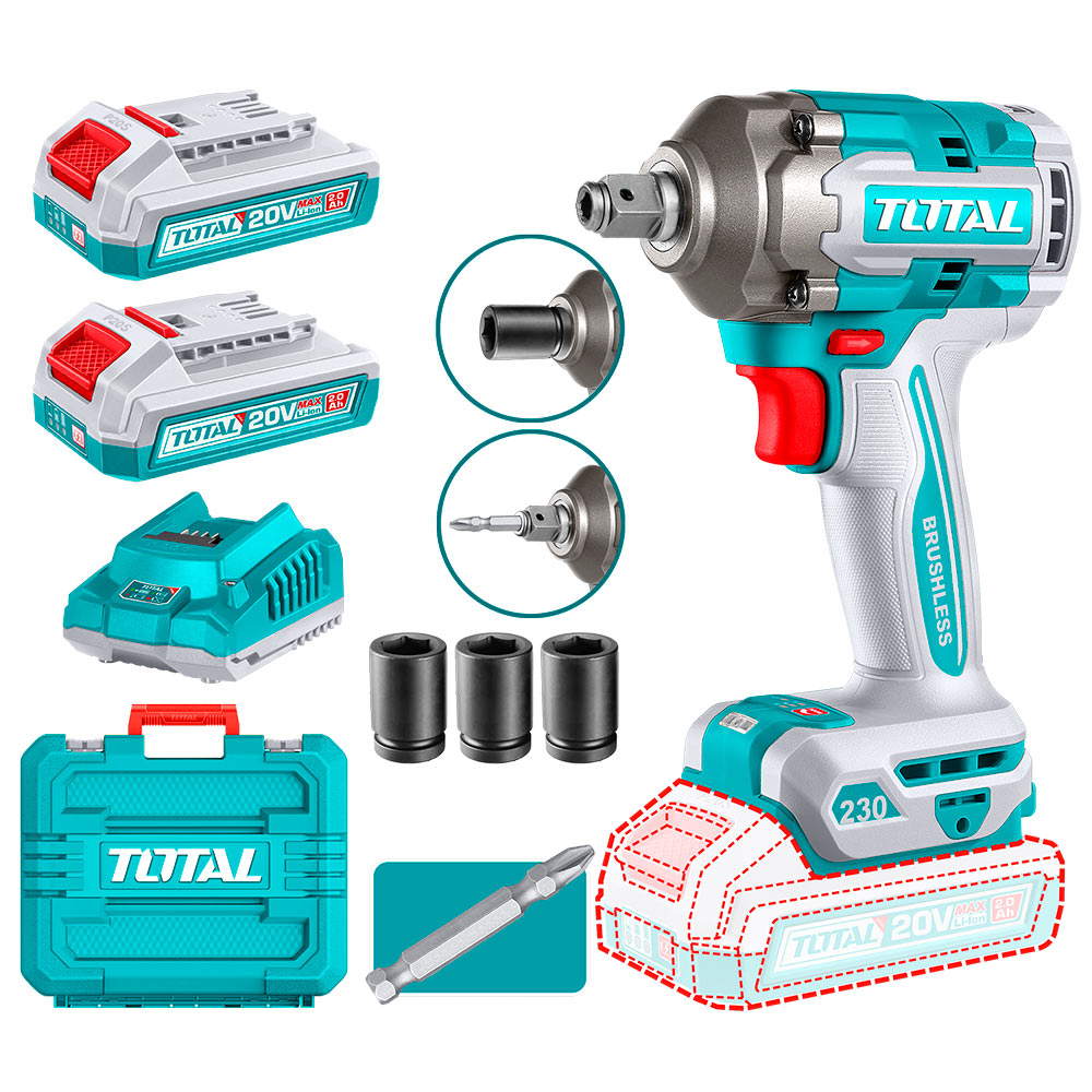 [TIWLI20236] TIWLI20236 Llave de impacto con acople Hexagonal 230N.m. 20V total