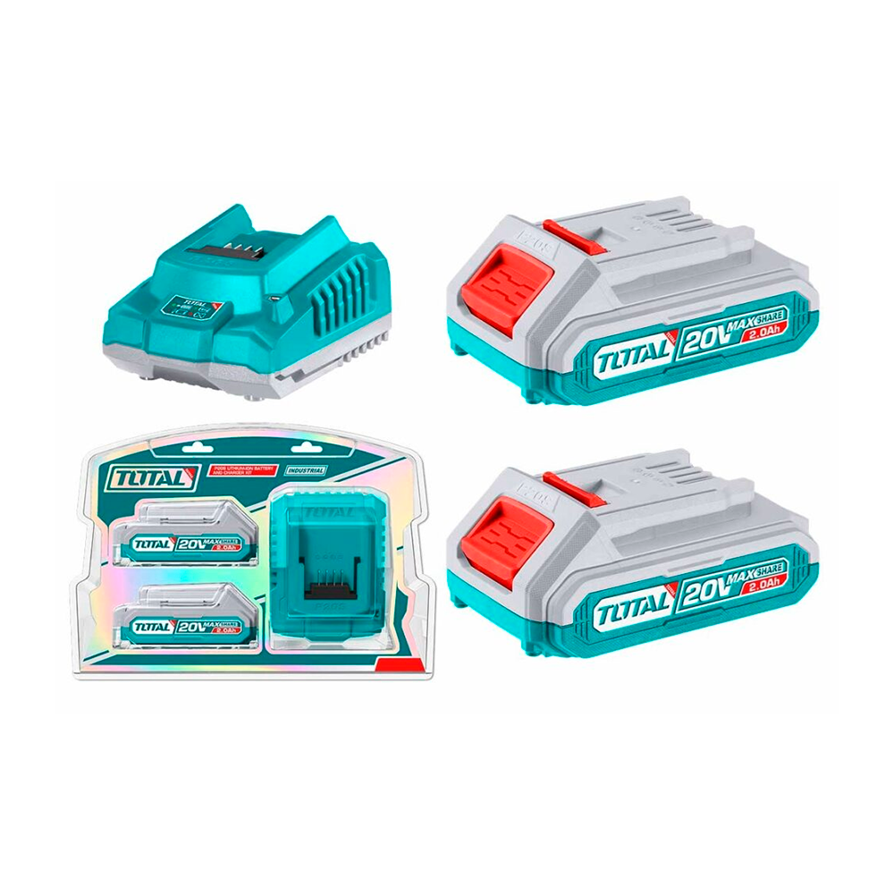 [TFBCPK1222] TFBCPK1222 Kit de Cargador + 02 baterías 2amp TOTAL