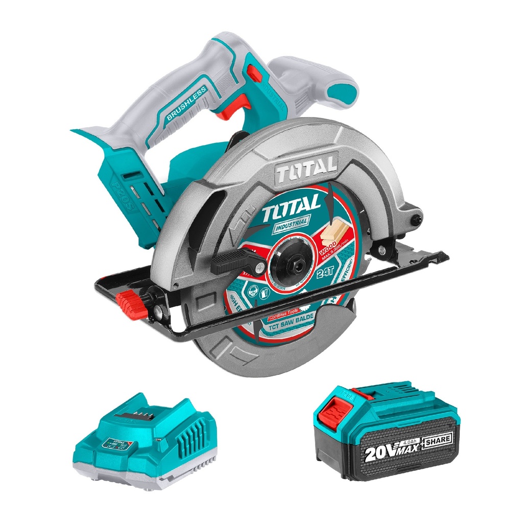 [TSLI18511] TSLI18511 Sierra circular 7" 20v con 1 Batería y Cargador TOTAL
