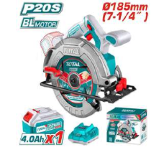 TSLI18511 Sierra circular 7" 20v con 1 Batería y Cargador TOTAL