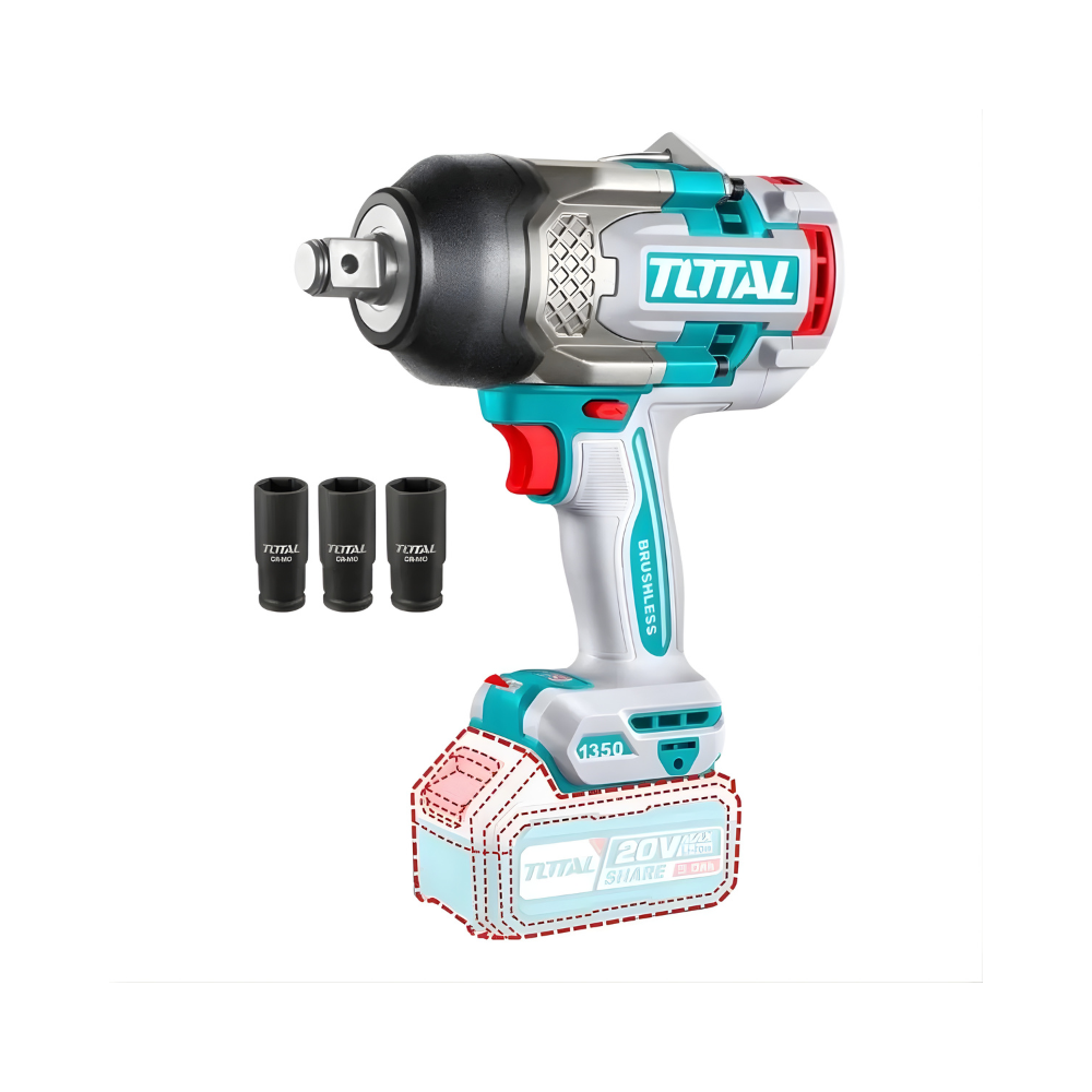 [TIWLI201351] TIWLI201351  Llave de Impacto 3/4" 20V BRUSHLESS 1350N.m.  EQUIPO SOLO TOTAL