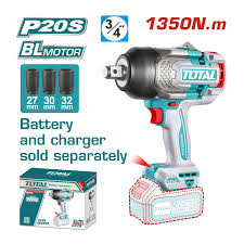 TIWLI201351  Llave de Impacto 3/4" 20V BRUSHLESS 1350N.m.  EQUIPO SOLO TOTAL