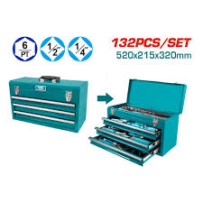 THPTCS71321 Maletín porta herramientas con 132 pcs - TOTAL