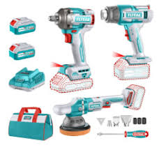 TOSLI240863  Mega Combo Llave de impacto 1/2" + Pulidora +  Pistola de calor digital 20V TOTAL