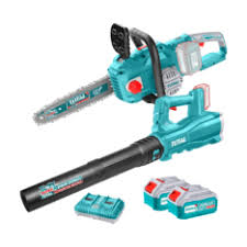 TOSLI240463  Mega Combo Motosierra 16" + Sopladora 20V,  más 2 baterías 5Amp y cargador TOTAL