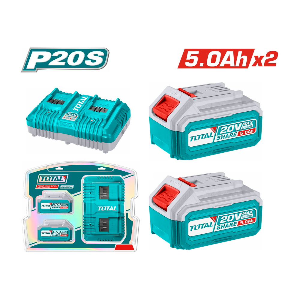 [TFBCPK2425] TFBCPK2425 Kit de Cargador + 02 baterías 5amp TOTAL