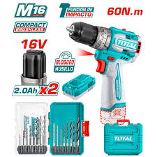 TOSLI241199 Mega Combo Taladro 16V  con kit de brocas TOTAL