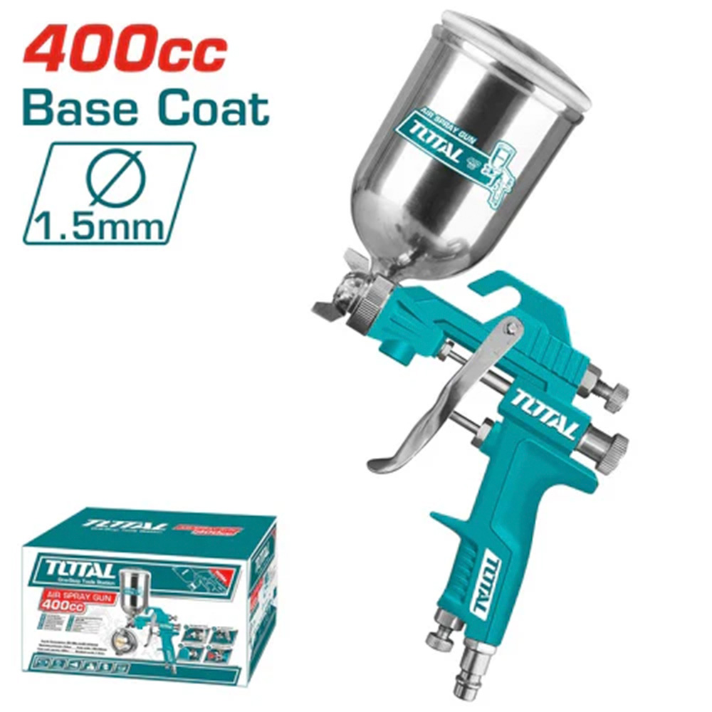 [TAT10402] TAT10402  Pistola para pintar de gravedad 400cc, 1,5mm  (1,5-2,0) TOTAL