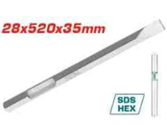 TAC153428112 Cincel Plano HEX 25x520x35mm TOTAL