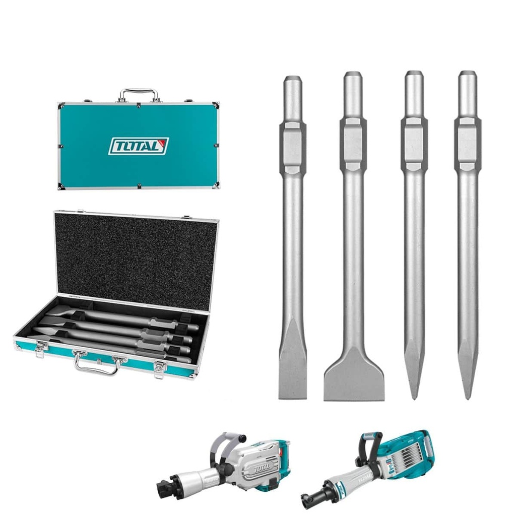TAC0304375 Jgo x4pcs CINCEL para demoledor TOTAL