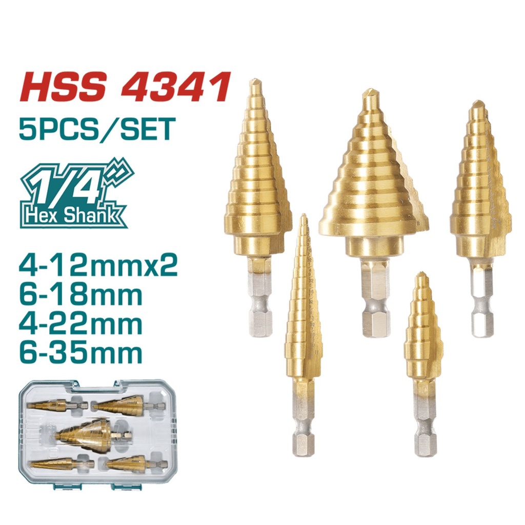 TACSD2051 Jgo x 5 pcs Broca escalonada TOTAL