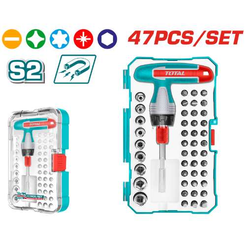 TACSD30476  Jgo x47pcs Mango en T con punteras TOTAL