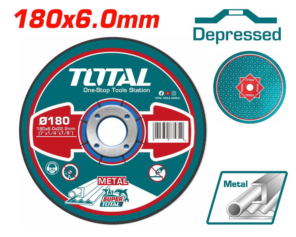 TAC2231801 Disco desbaste para METAL 7" X 6.0mm