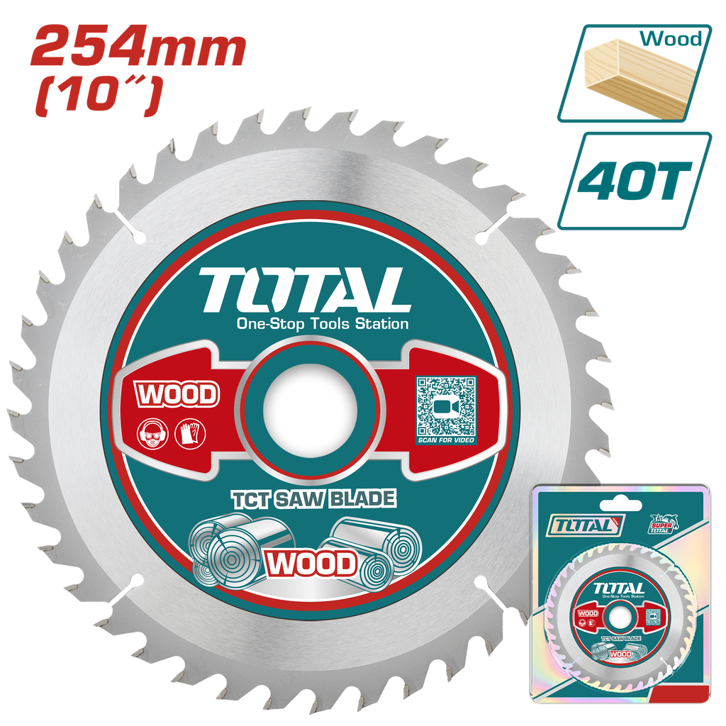 TAC231725 Disco madera 10" x 40t TOTAL