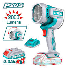 TWLI20881 Linterna de trabajo 2000L 20V, con batería y cargador TOTAL