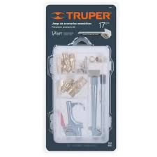 19022 Juego de 17 accesorios neumáticos, cuerda 1/4" NPT, TRUPER