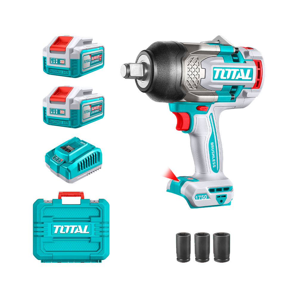 TIWLI20175 Llave de Impacto 3/4" 20V BRUSHLESS 1750N.m. TOTAL