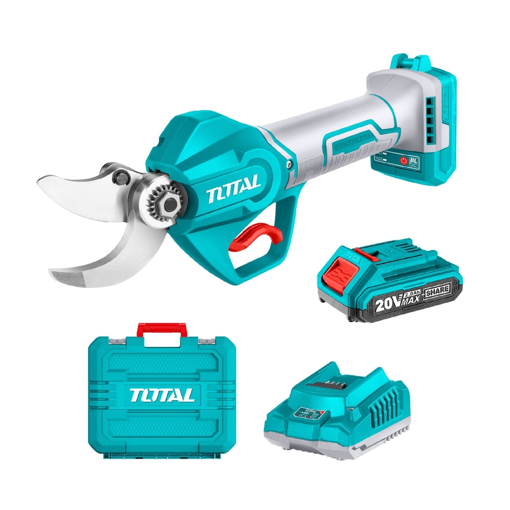 [TSSLI203083] TSSLI203083 Tijera para podar 20V, con Batería y cargador TOTAL