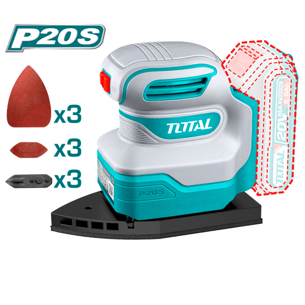 [TPSLI2014] TPSLI2014 Lijadora de Palma Pesada 20V TOTAL