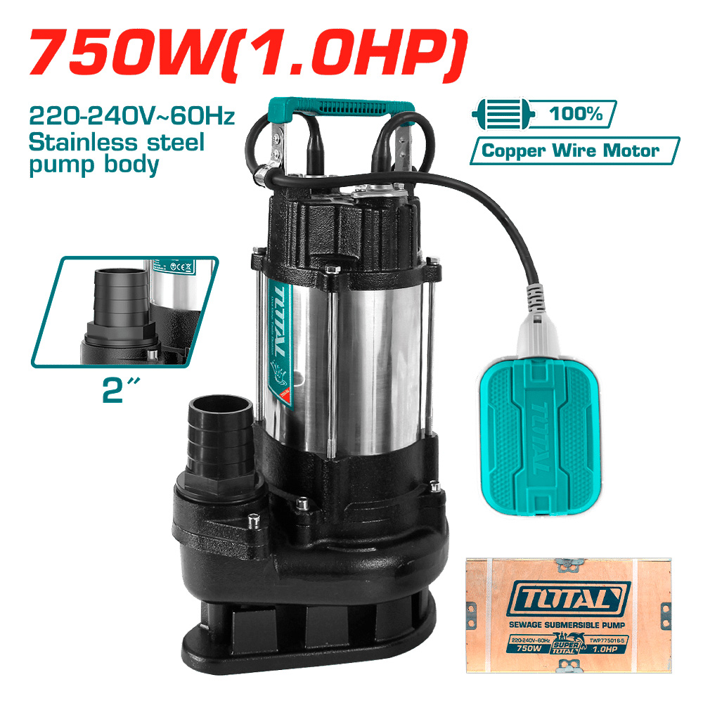 [TWP775016-5] TWP775016-5 Bomba Sumergible para aguas contaminadas 1HP INDUSTRIAL TOTAL