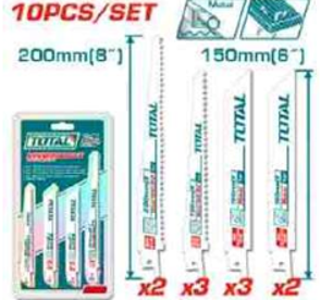 TRSB1001 Jgo x5pcs Hoja para SIerra Sable TOTAL